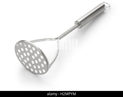 Pilon à pommes de terre isolé sur fond blanc Banque D'Images