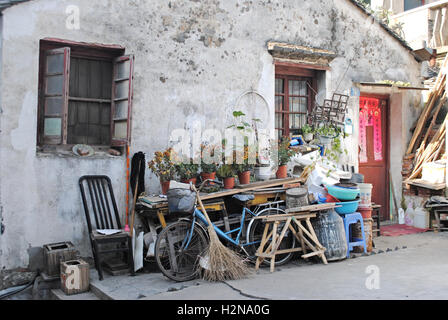 Une ancienne maison chinoise dans Tongli, une célèbre ville d'eau dans le Jiangsu, Chine. Banque D'Images