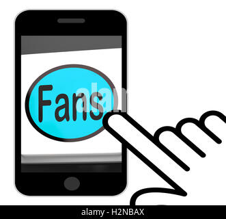 Bouton Affichage des fans ou galet Ventilateur Internet Banque D'Images