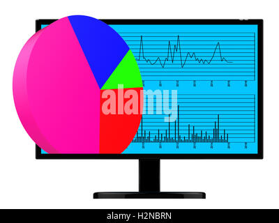 Graphique en sens en Ligne Business Graph et l'analyse Banque D'Images