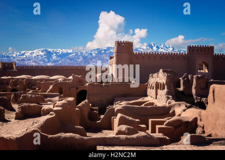 Ancien château de Rayen près de Bam, en Iran Banque D'Images