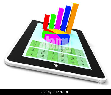 Rapport en ligne montrant World Wide Web et Pc tablette Banque D'Images