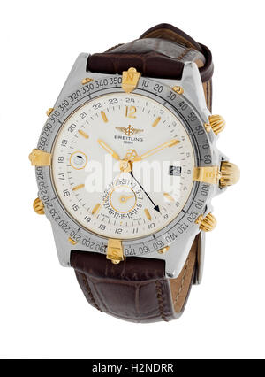Montre boussole chronomètre Breitling Mans Banque D'Images