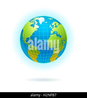 Icône de globe Illustration de Vecteur