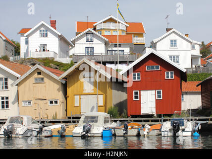 Grundsund waterfront houses Banque D'Images