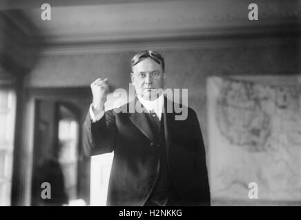 Hiram Warren Johnson, le sénateur progressiste de Californie, USA, Portrait, Bain News Service, 1920 Banque D'Images