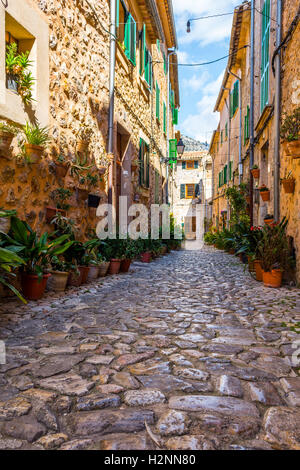 Rue de l'usine à Valldemossa, Majorque Banque D'Images