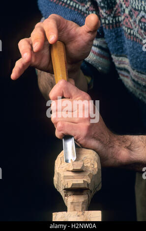 À partir de bois sculpté en marionnettes Banque D'Images