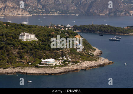 Vue aérienne, Grand Hotel du Cap Ferrat, Beaulieu-sur-Mer, Département des Alpes-Maritimes, région Provence-Alpes-Côte d'Azur Banque D'Images