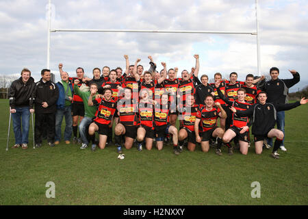 Campion célébrer remportant le championnat de la Ligue - Ancienne Cooperians vs RFC RFC Campion - Essex Rugby League - 27/03/10 Banque D'Images