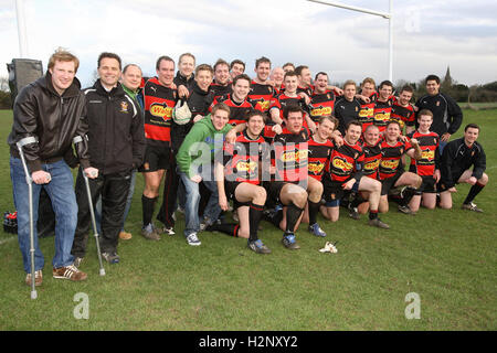 Campion célébrer remportant le championnat de la Ligue - Ancienne Cooperians vs RFC RFC Campion - Essex Rugby League - 27/03/10 Banque D'Images