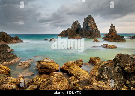 La formation rocheuse de Camel Rock de Bermagui, à proximité. Banque D'Images