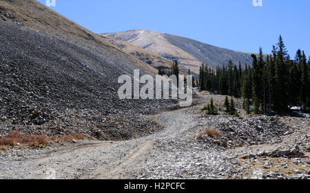 La Baldwin Gulch Jeep sur l'approche de Mont Antero, Colorado Banque D'Images