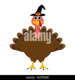 Dinde le jour de Thanksgiving, vector illustration Illustration de Vecteur