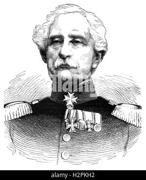 Karl Friedrich von Steinmetz 1796 - 1877) était un général allemand et maréchal de camp. Il est promu général d'infanterie en 1864, et a dirigé le V Corps de la guerre austro-prussienne de 1866. Son habile et direction résolue a été affiché dans trois combats sur trois journées consécutives, la bataille de Náchod, Skalitz et Schweinschädel. Banque D'Images