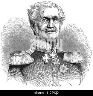Friedrich Heinrich Ernst Graf von Wrangel (1784 - 1877) est un Generalfeldmarschall de l'armée prussienne. Il était surnommé Papa et Wrangel en 1866 a aidé à la guerre austro-prussienne, mais sans une commande en raison de son grand âge. Il s'est vivement intéressé à la deuxième réorganisation de la cavalerie, et le bras de 1866-1870 à la guerre franco-prussienne de 1870-1871. Banque D'Images