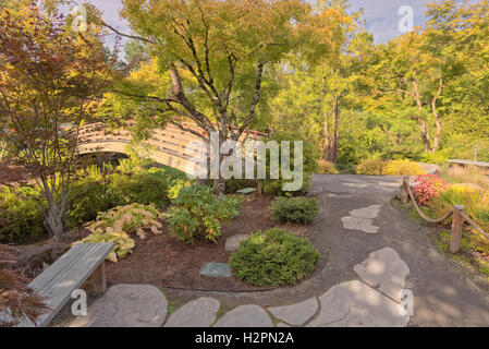 Parc et jardin japonais dans Gresham Oregon. Banque D'Images