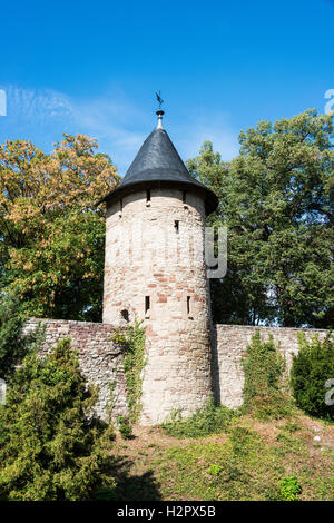 Les murs de la ville avec tour, Wernigerode, région du Harz (Saxe-Anhalt), PublicGround Banque D'Images