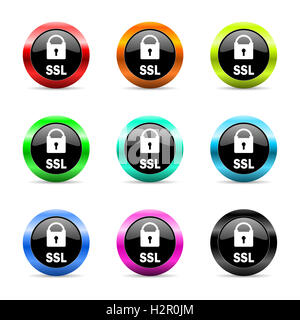 Ssl web icons set Banque D'Images