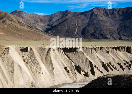 Le vélo de route, Manali Leh Himalaya indien (traverser le col Baralacha pour atteindre le plateau tibétain sur le vélo) Banque D'Images