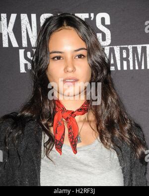 Buena Park, CA. Sep 30, 2016. Courtney à Eaton arrivées de Knott's Scary Farm Tapis noir arrivées, Knott's Berry Farm, Buena Park, CA, le 30 septembre 2016. Credit : Elizabeth Goodenough/Everett Collection/Alamy Live News Banque D'Images