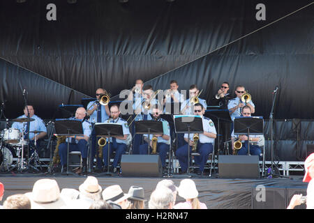 Sydney, Australie. 09Th Oct, 2016. New South Wales Police jouer live à la 39e assemblée annuelle 2016 et Manly Jazz Festival à Sydney, Australie. Modèle : crédit10/Alamy Live News Banque D'Images