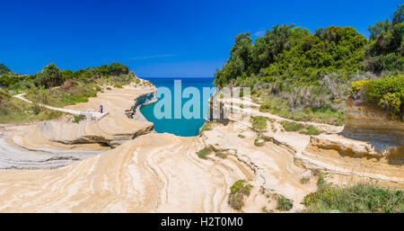 Célèbre Canal D'amour à Sidari - île de Corfou, Grèce Banque D'Images