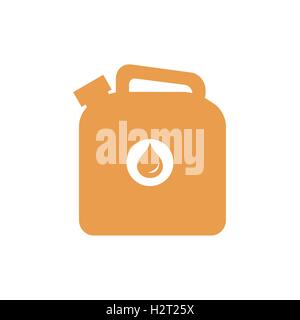 Icône stylisée de la bouteille d'essence sur un fond blanc Illustration de Vecteur