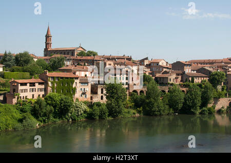 La rivière Tarn, Albi, Tarn, France, Europe Banque D'Images