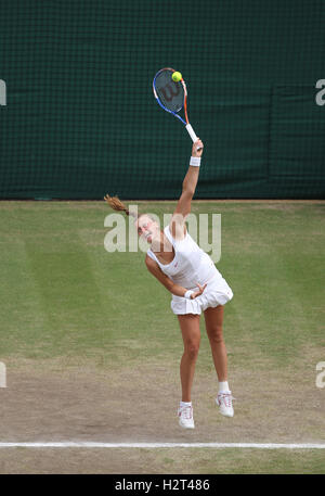 Demi-finale des femmes, Petra Kvitova, République tchèque, 2010 ITF de Wimbledon, tournoi du Grand Chelem, Wimbledon, Angleterre, Royaume-Uni Banque D'Images