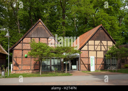 Centre d'information du parc de la nature, de Scheunenviertel, Steinhude, Parc naturel Steinhuder Meer, Basse-Saxe, Allemagne Banque D'Images