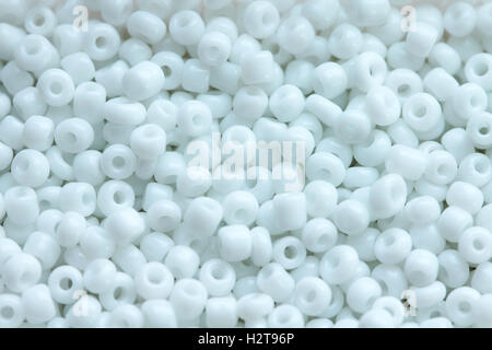 Perles de couleur blanche close up macro photo Banque D'Images