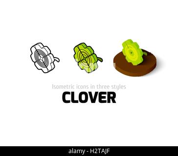 Clover icône dans un style différent Illustration de Vecteur