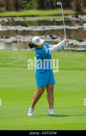 Bangkok - 27 février : Pannarat T. de Thaïlande En Thaïlande 2016 LPGA Honda au Siam Country Club, Pattaya Old Course le Février Banque D'Images