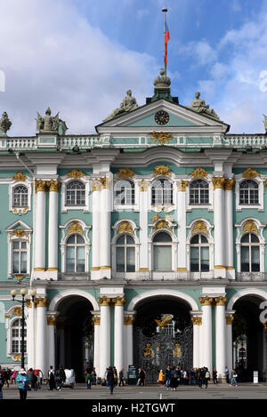 Palais d'hiver Eremitage, Saint-Pétersbourg, Russie, au patrimoine mondial de l'UNESCO Banque D'Images