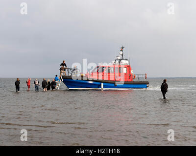 Tour Guides, mer des Wadden à Schiermonnikoog Island province frise, Pays-Bas, site du patrimoine mondial de l'UNESCO Banque D'Images