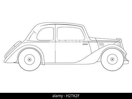 Modèle de voiture Vintage Illustration de Vecteur