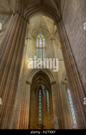 Batalha, Portugal - 24 Avril 2014 : vue de l'intérieur de Santa Maria da Vitoria Batalha abbaye dominicaine- Batalha, Portugal Banque D'Images