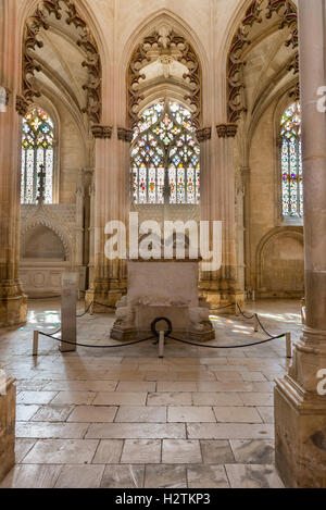 Batalha, Portugal - 24 Avril 2014 : vue de l'intérieur de Santa Maria da Vitoria Batalha abbaye dominicaine- Batalha, Portugal Banque D'Images