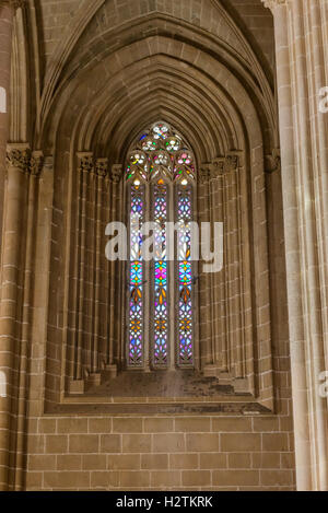 Batalha, Portugal - 24 Avril 2014 : vue de l'intérieur de Santa Maria da Vitoria Batalha abbaye dominicaine- Batalha, Portugal Banque D'Images