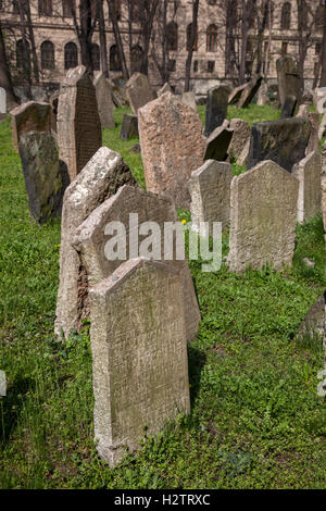 Vieux cimetière juif de Prague cimetière Banque D'Images