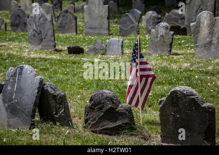 Cimetière historique situé à Boston, Massachusetts, United States. Banque D'Images