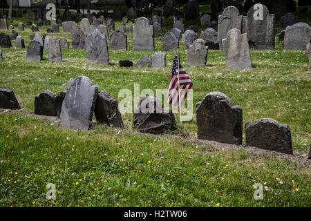 Cimetière historique situé à Boston, Massachusetts, United States. Banque D'Images