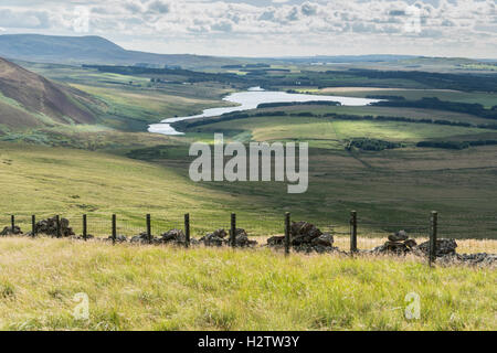 Les Pentland Hills autour de Paris avec une vue sur les réservoirs, Ecosse Banque D'Images