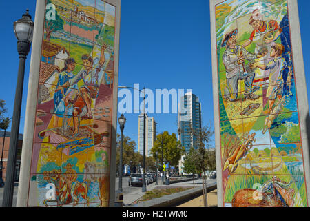 Parque de Los Pobladores, San Jose CA Banque D'Images