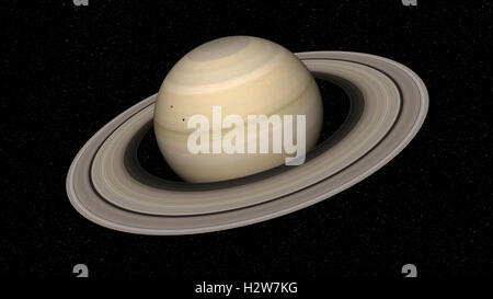Le rendu 3D de la planète Saturne. Éléments de cette image fournie par la NASA Banque D'Images