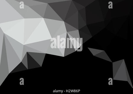 Polygone en noir et blanc pour le fond du design. Banque D'Images