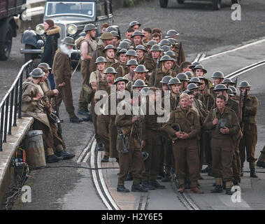 Christopher Nolan continue de filmer le film "unkirk' dans le port de Weymouth. Doté d''atmosphère : où : Weymouth, Royaume-Uni 28 Juillet 2016 Quand : Banque D'Images