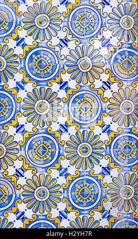 Mur carreaux azulejos du Portugal Banque D'Images