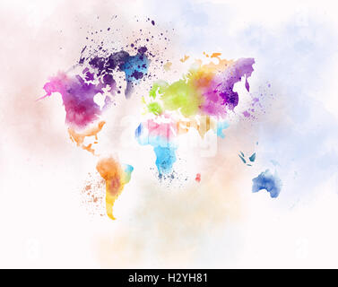 Carte enfants peinture Banque D'Images